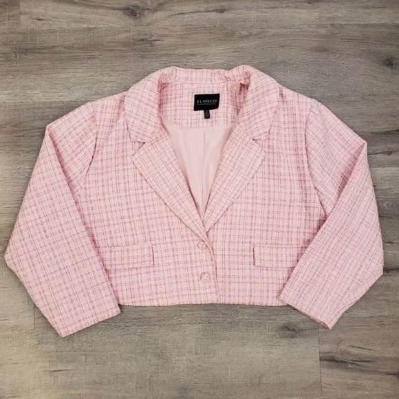 NWT Cropped Tweed Blazer - Picture 2 of 6